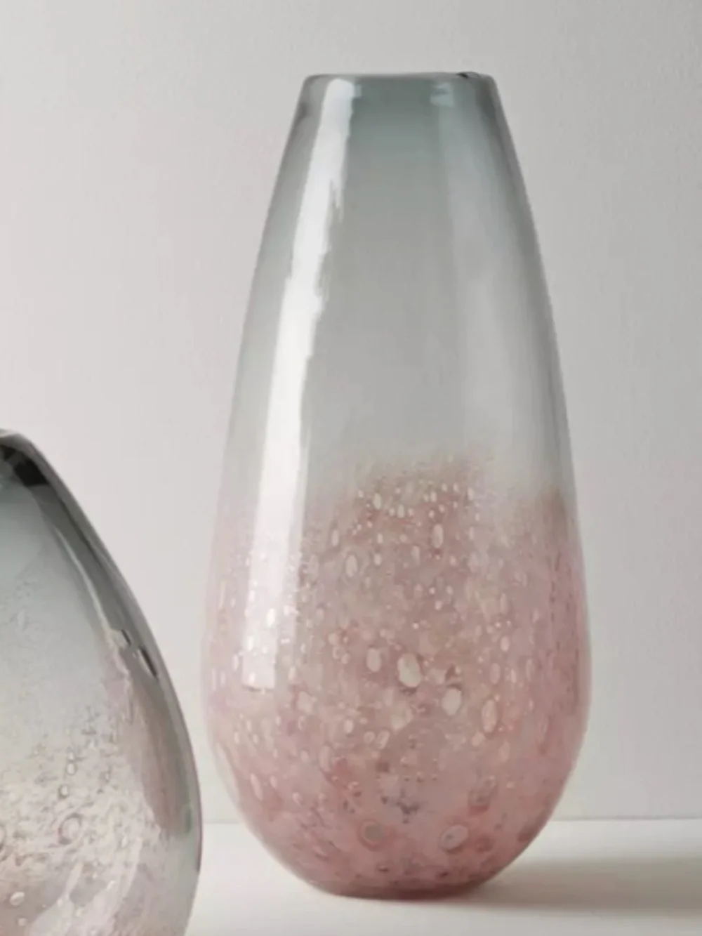 NWT Anthropologie Home Large Carmen Handpainted Glass Vase 14.75